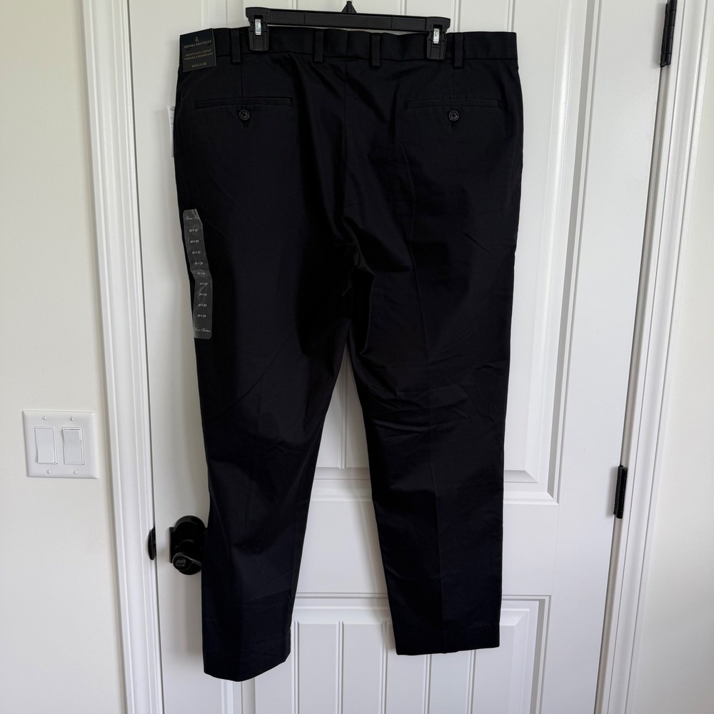 Brooks Brothers Advantage Chino Regular Pants Black NWT Men's 40x30 - Picture 3 of 6